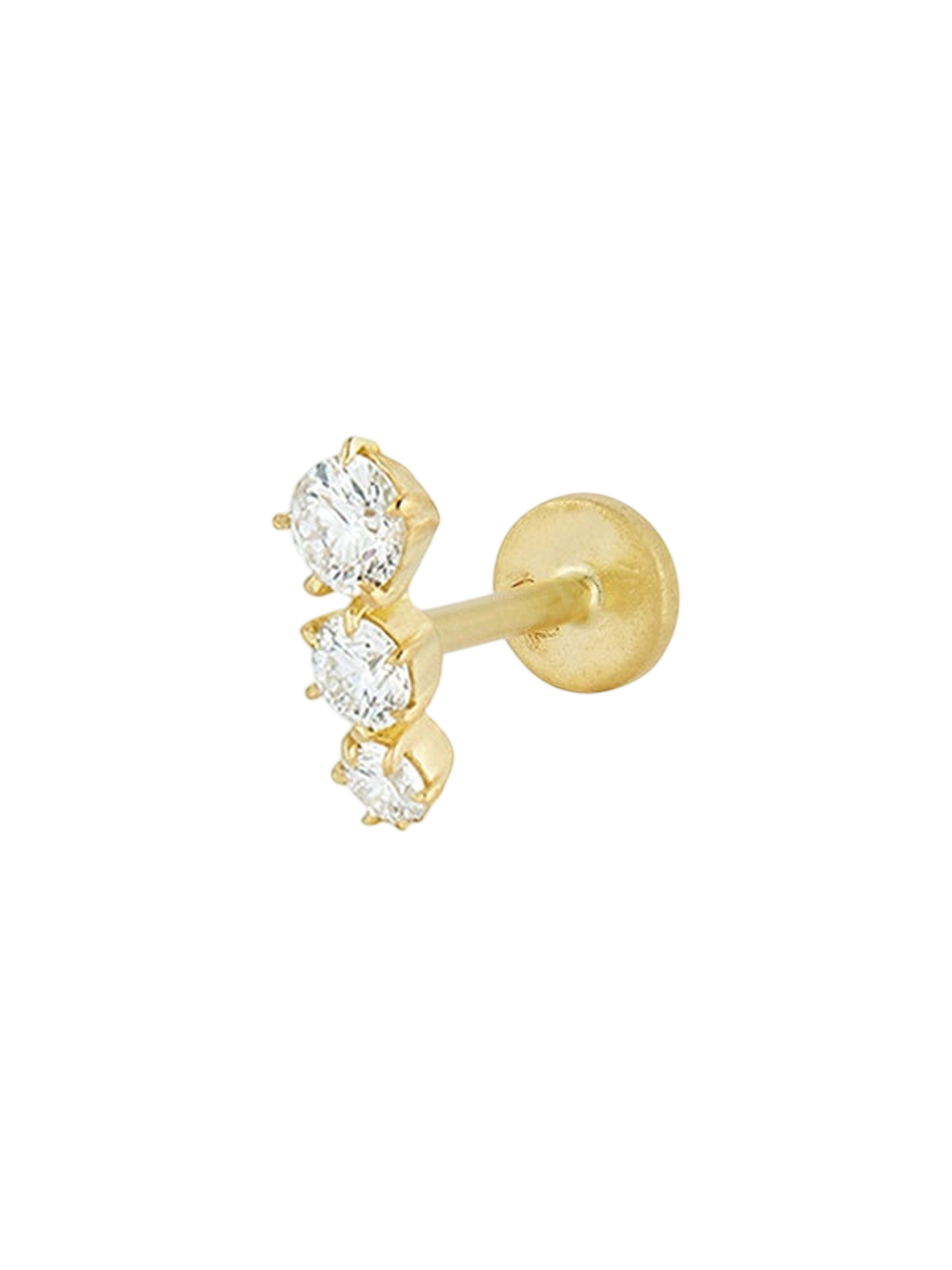 Ara Three Stone Piercing Stud photo