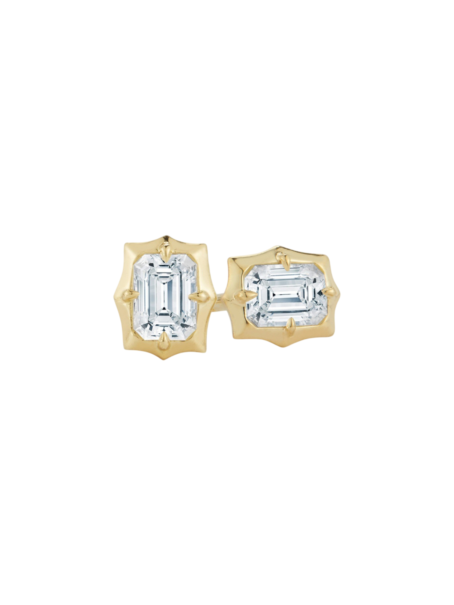 Vanguard Emerald Stud Diamond Earrings photo