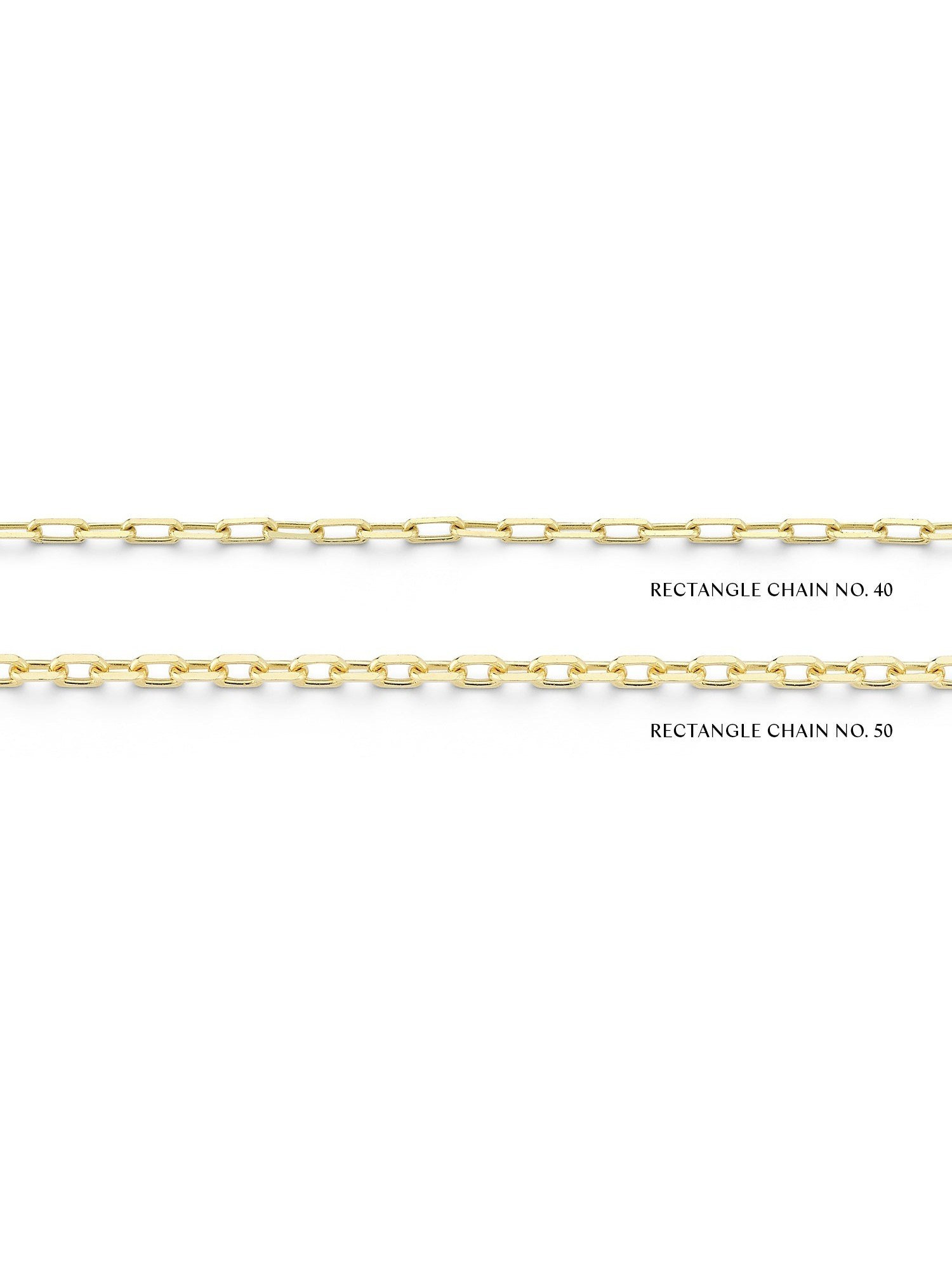 Rectangle Chain Necklace No. 50
