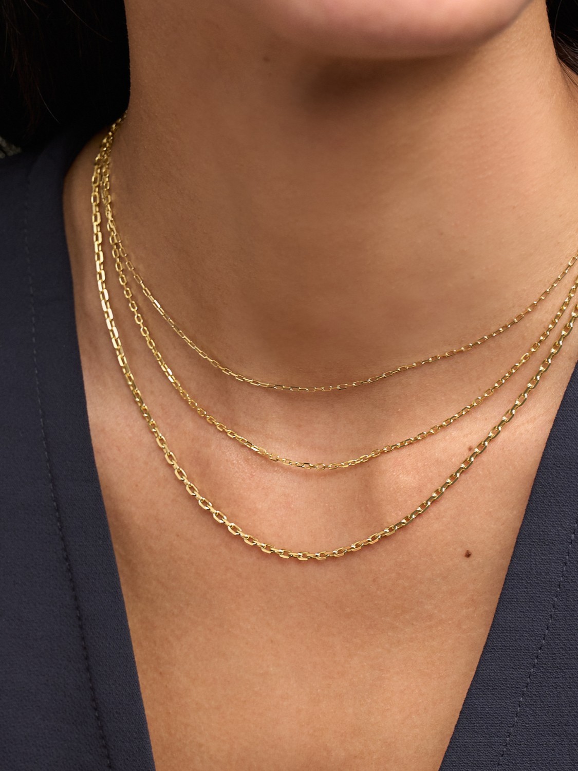 Rectangle Chain Necklace No. 50