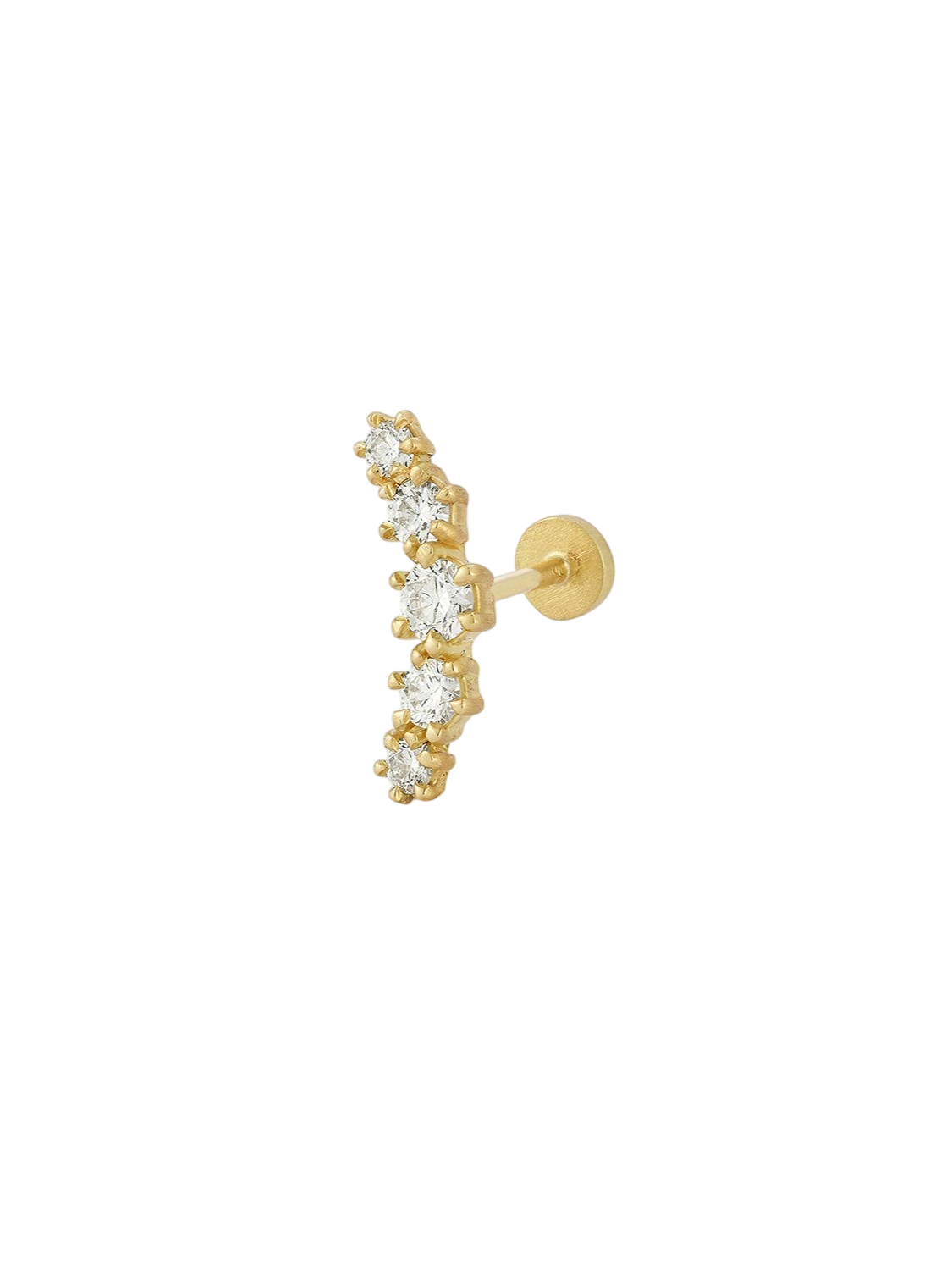 Catherine Curve Flatback Stud