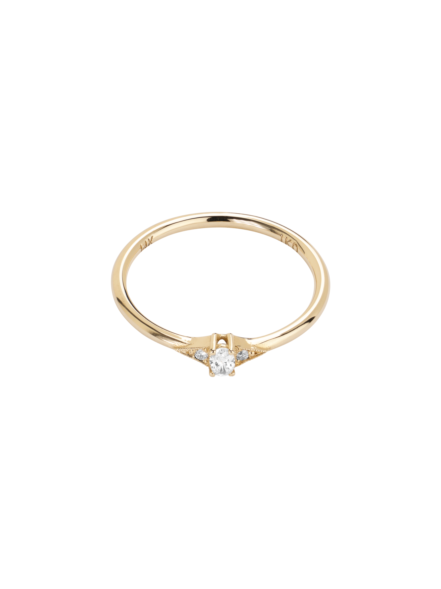 Tiny diamond oval deco ring by Jennie Kwon | Finematter