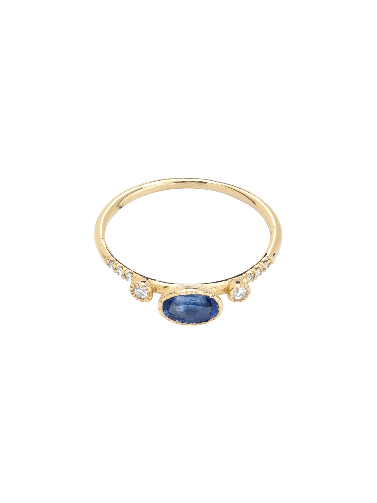 Ceylon sapphire dew equilibrium ring