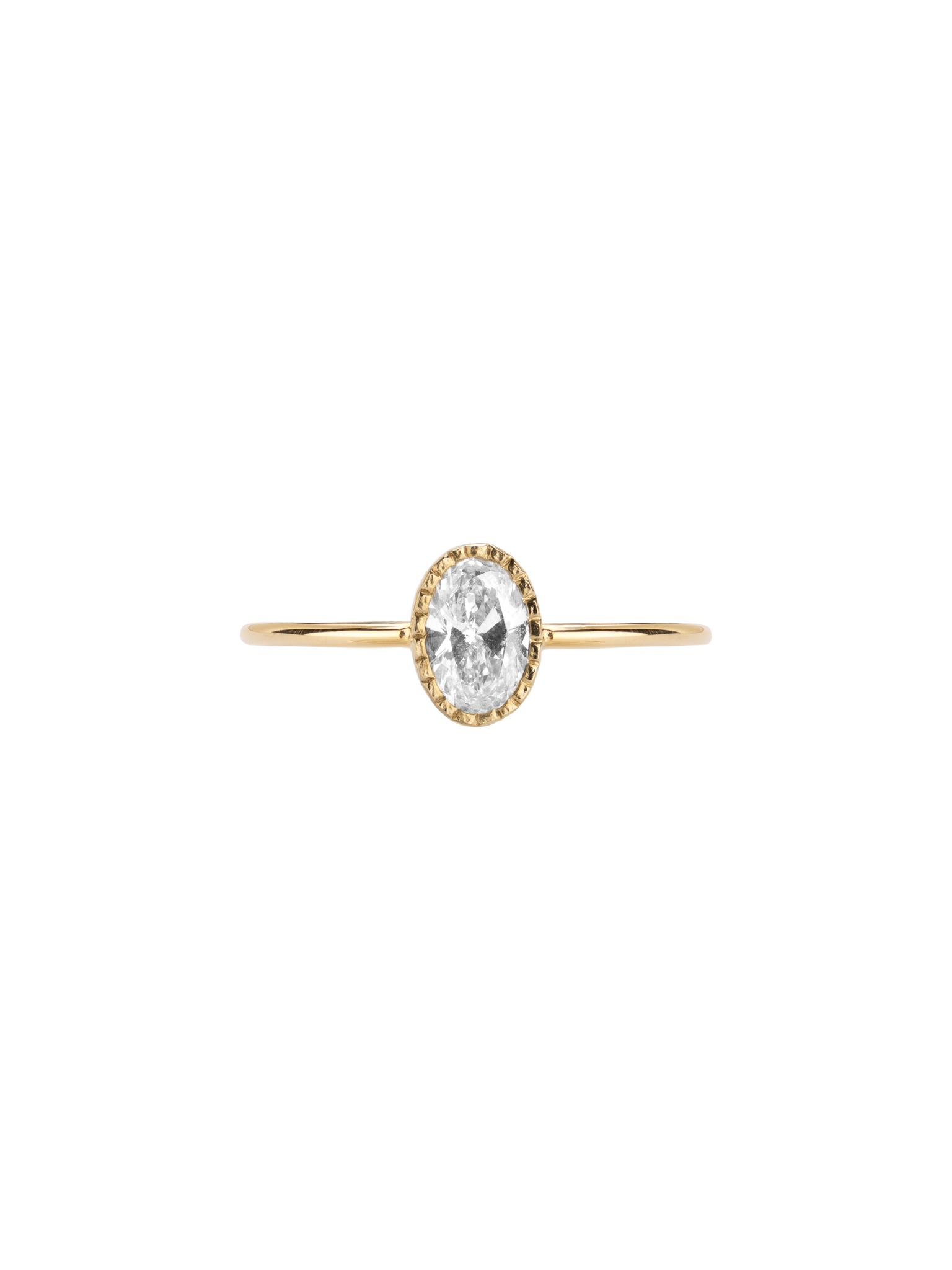 Oval diamond wisp ring