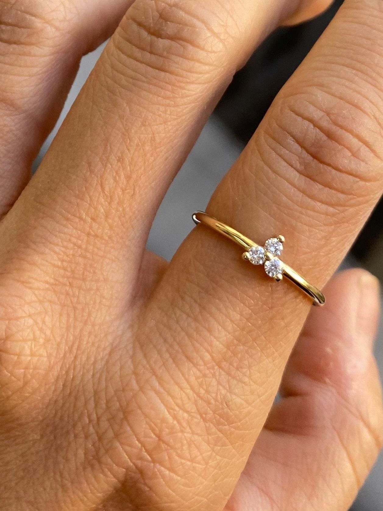 Diamond Triad Ring