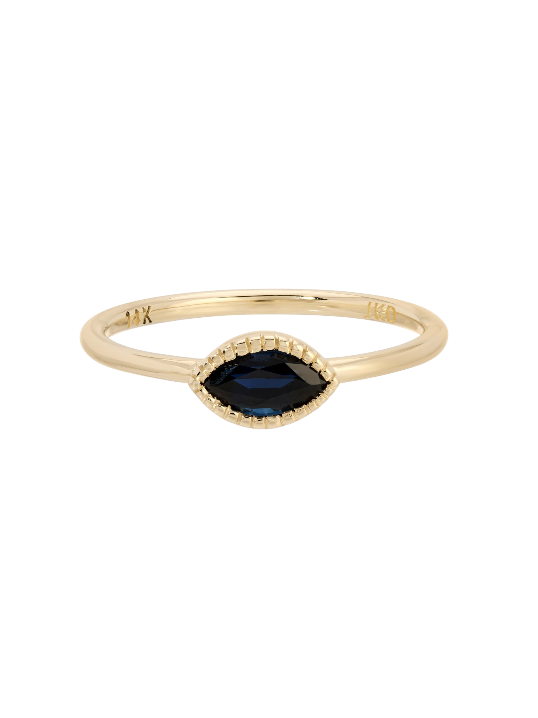 Blue Sapphire Solo Marquise Ring photo