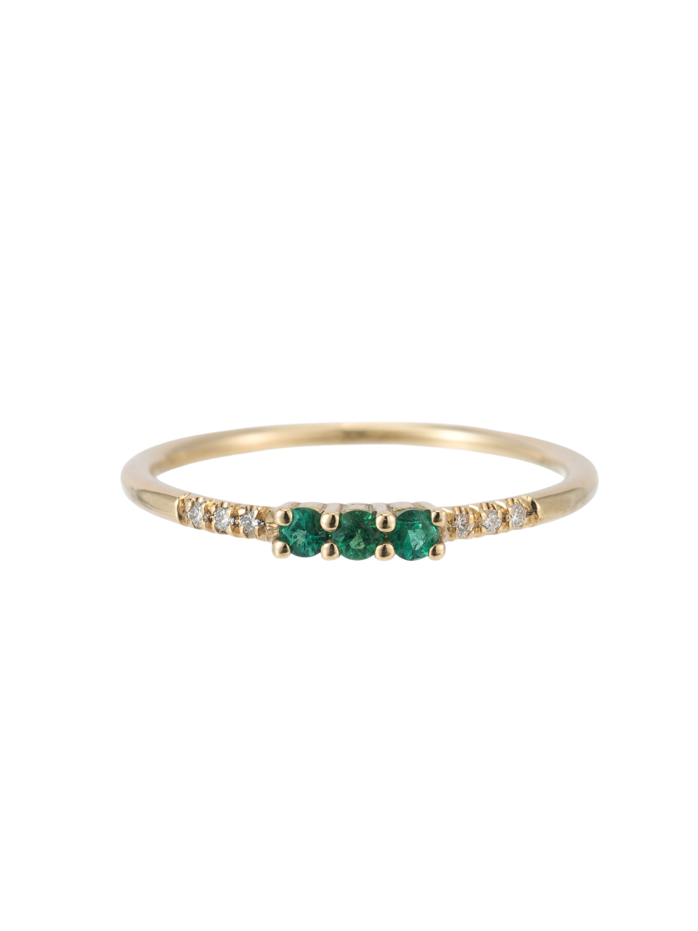3 Emerald Equilibrium Ring photo