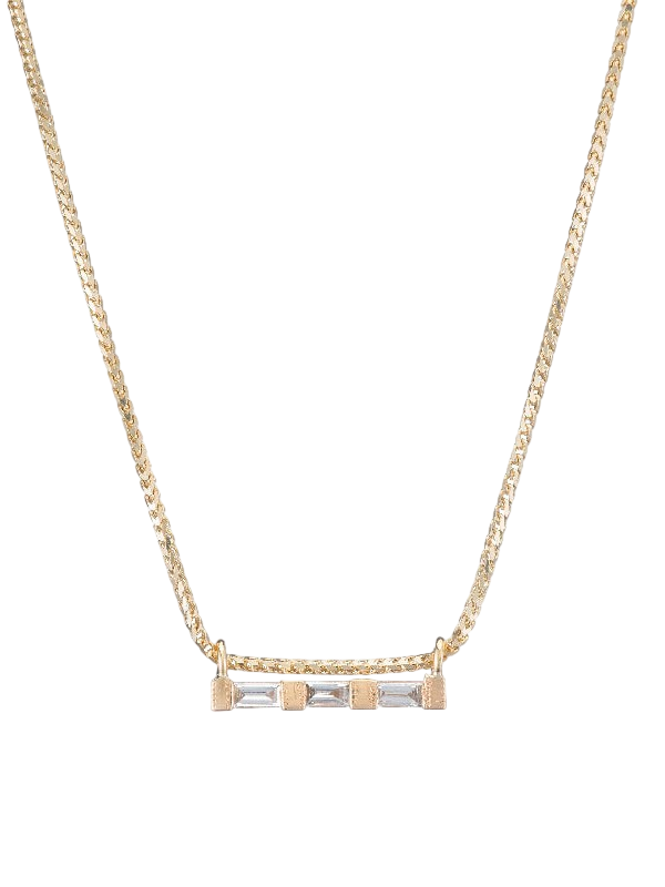 3 Baguette Necklace photo