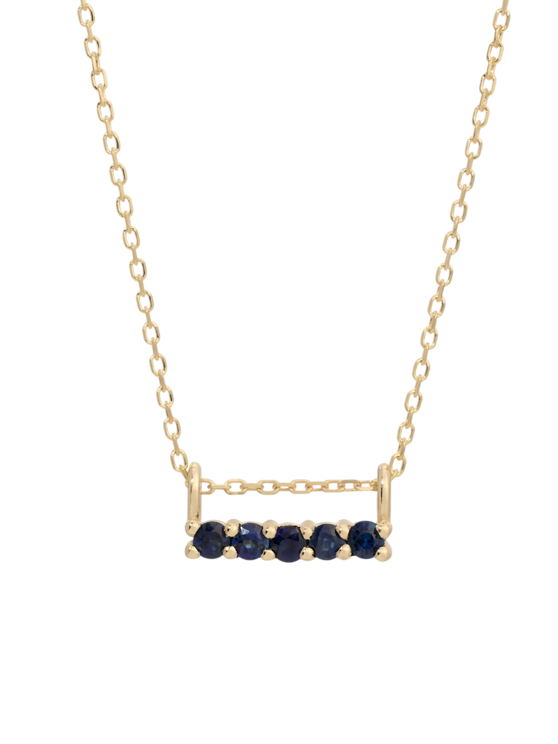 5 Blue Sapphire Necklace photo