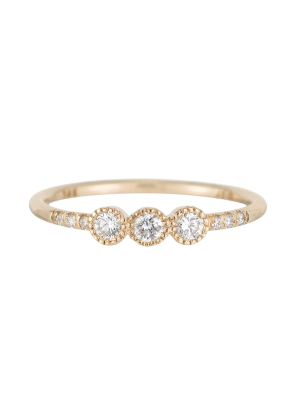 3 Bezel Diamond Equilibrium Ring photo