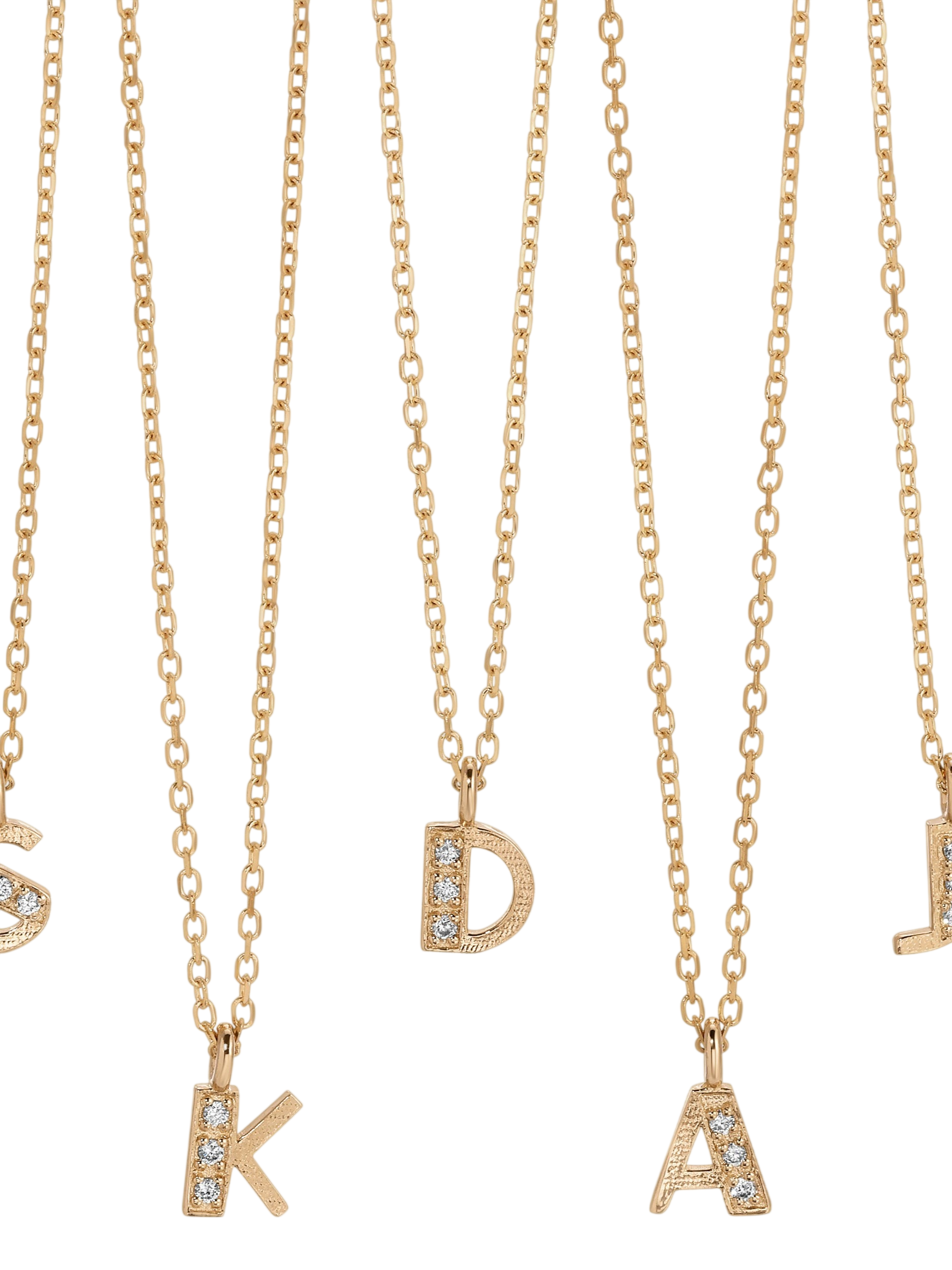 Diamond Art Deco Letter Necklace photo