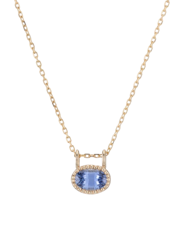 East West Blue Sapphire Necklace photo