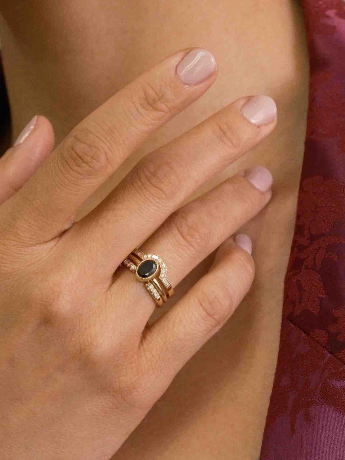 Chubby Diamond Equilibrium Cuff Ring