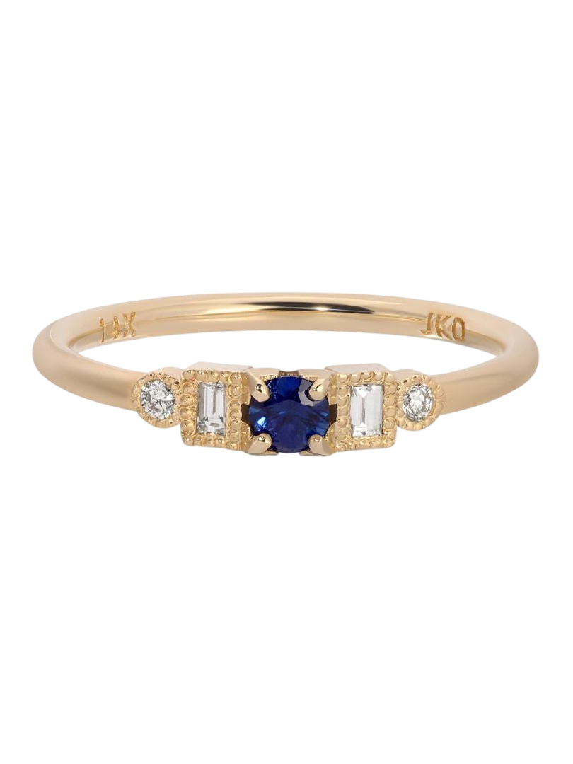Blue Sapphire Petite Round Era Ring photo