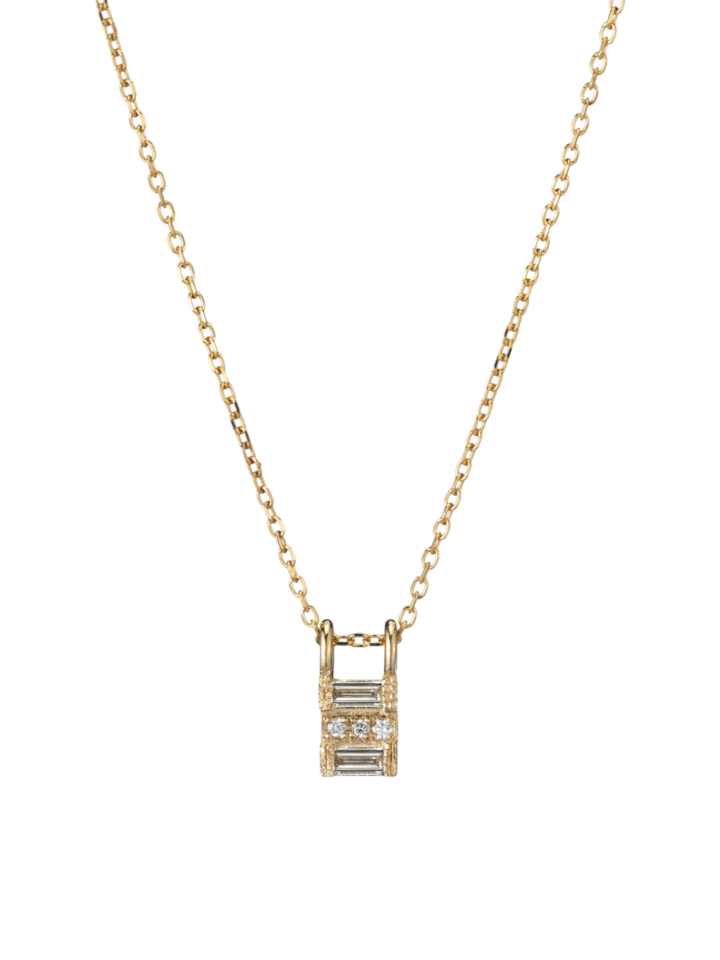 Diamond Baguette Reflection Necklace photo
