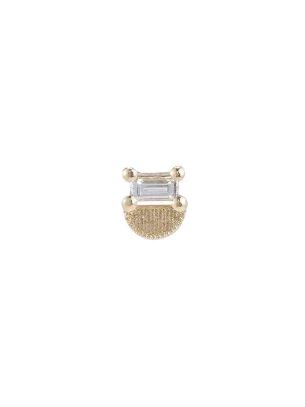 Baguette Half Moon Stud (Single) photo