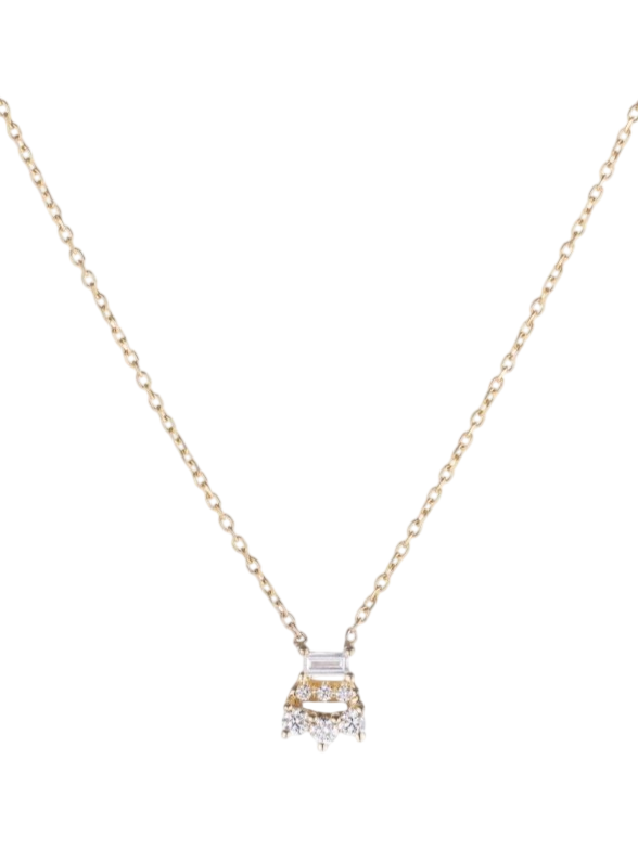 Baguette Diamond Lace Necklace photo