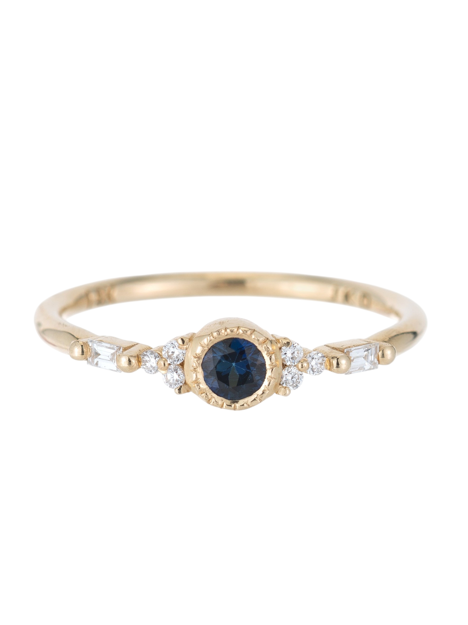 Blue Sapphire Round Poeme Ring photo