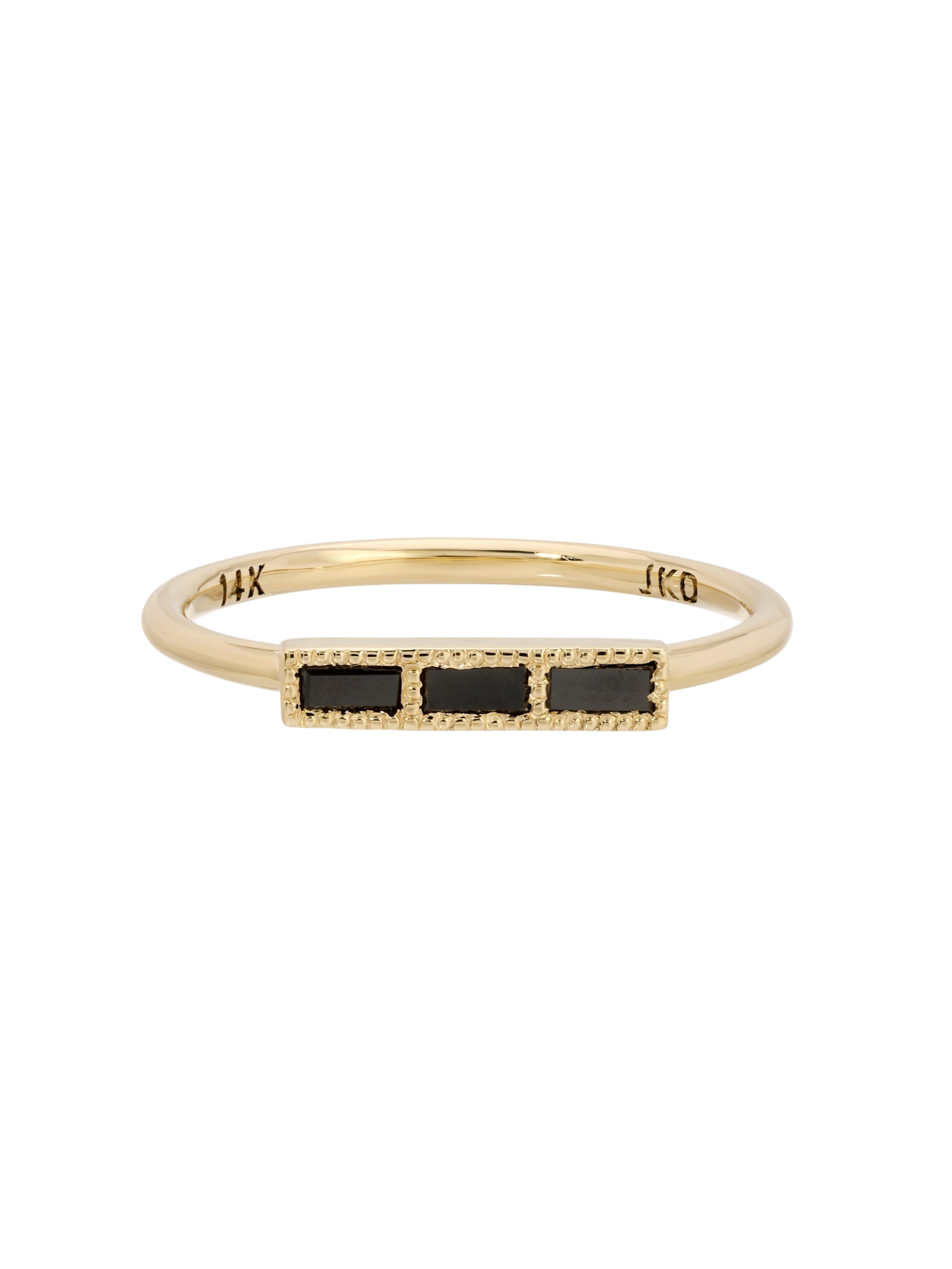 Black Diamond Baguette Beam Ring photo