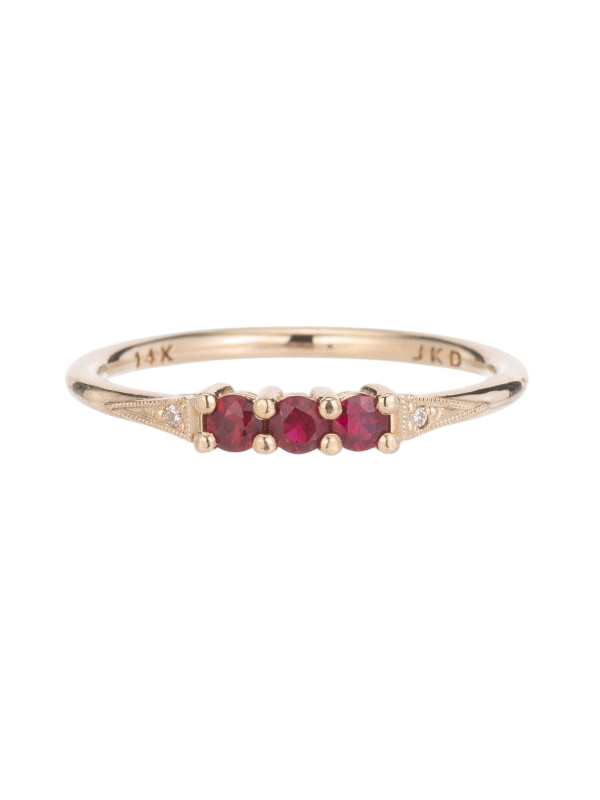 3 Ruby Deco Ring photo