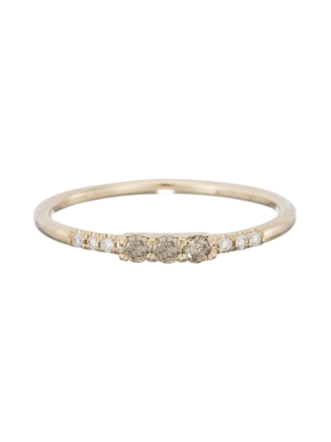 3 Champagne Diamond Equilibrium Ring photo