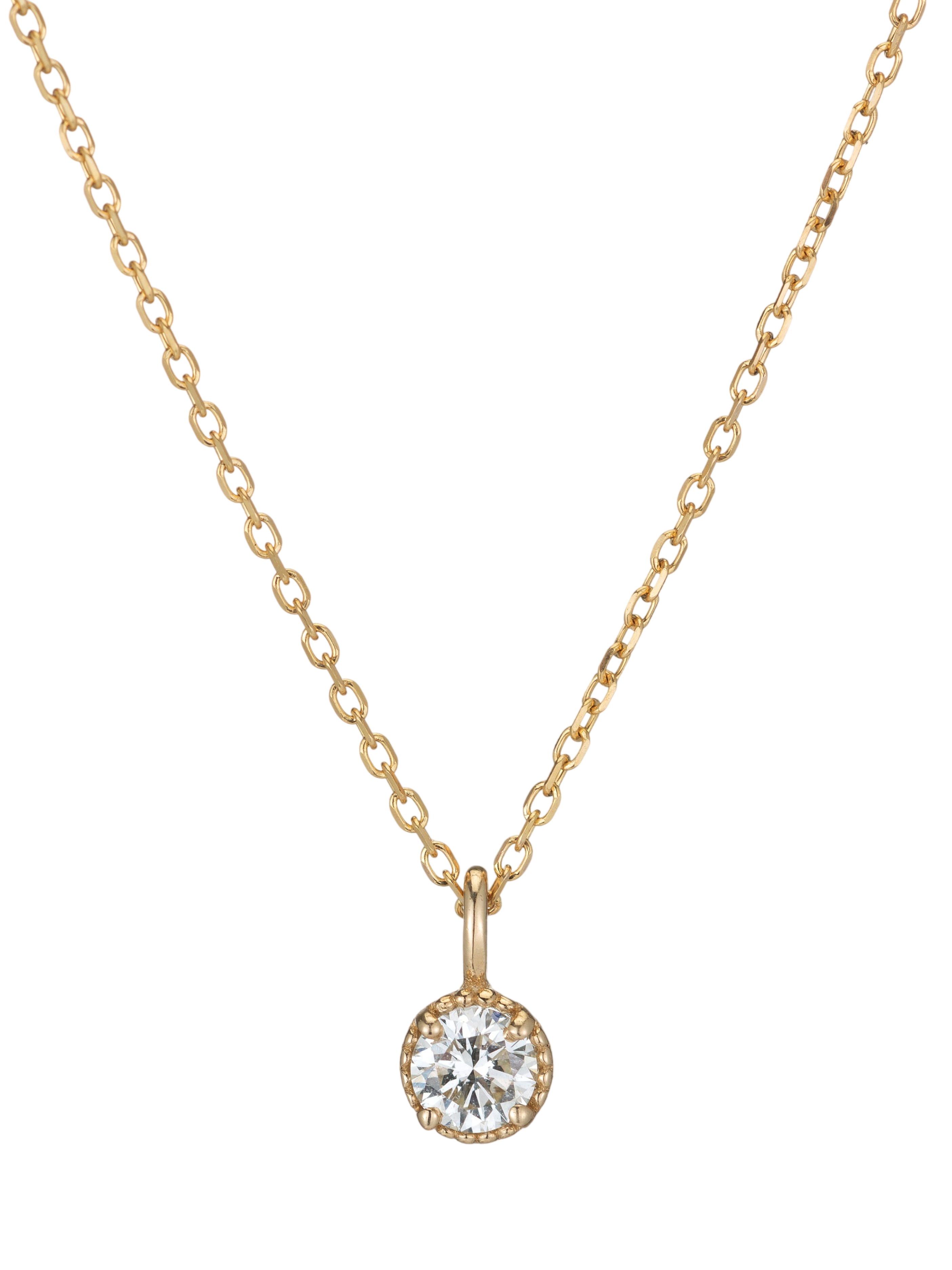 Diamond Milgrain Necklace photo