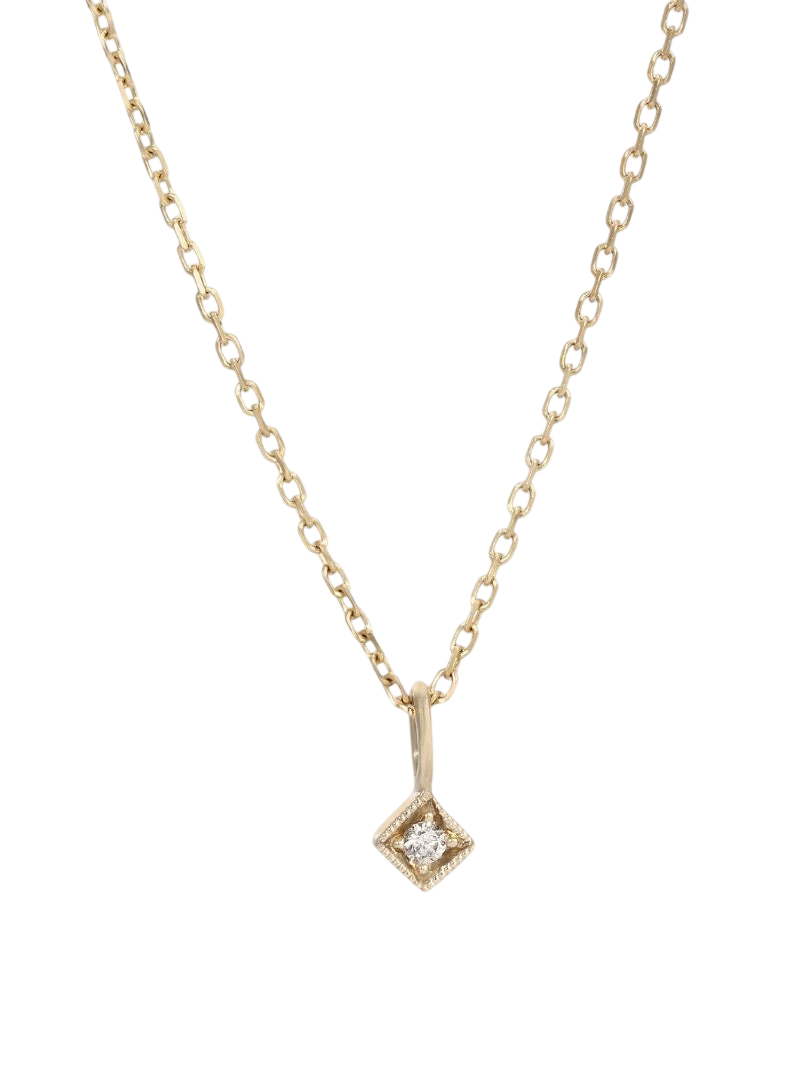Diamond Mini Square Necklace photo