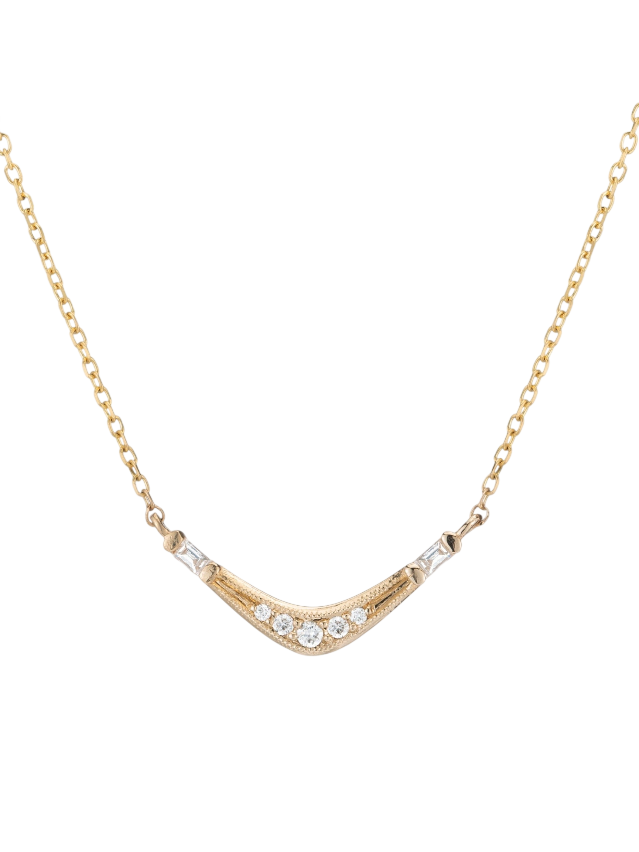 Baguette Wave Necklace photo