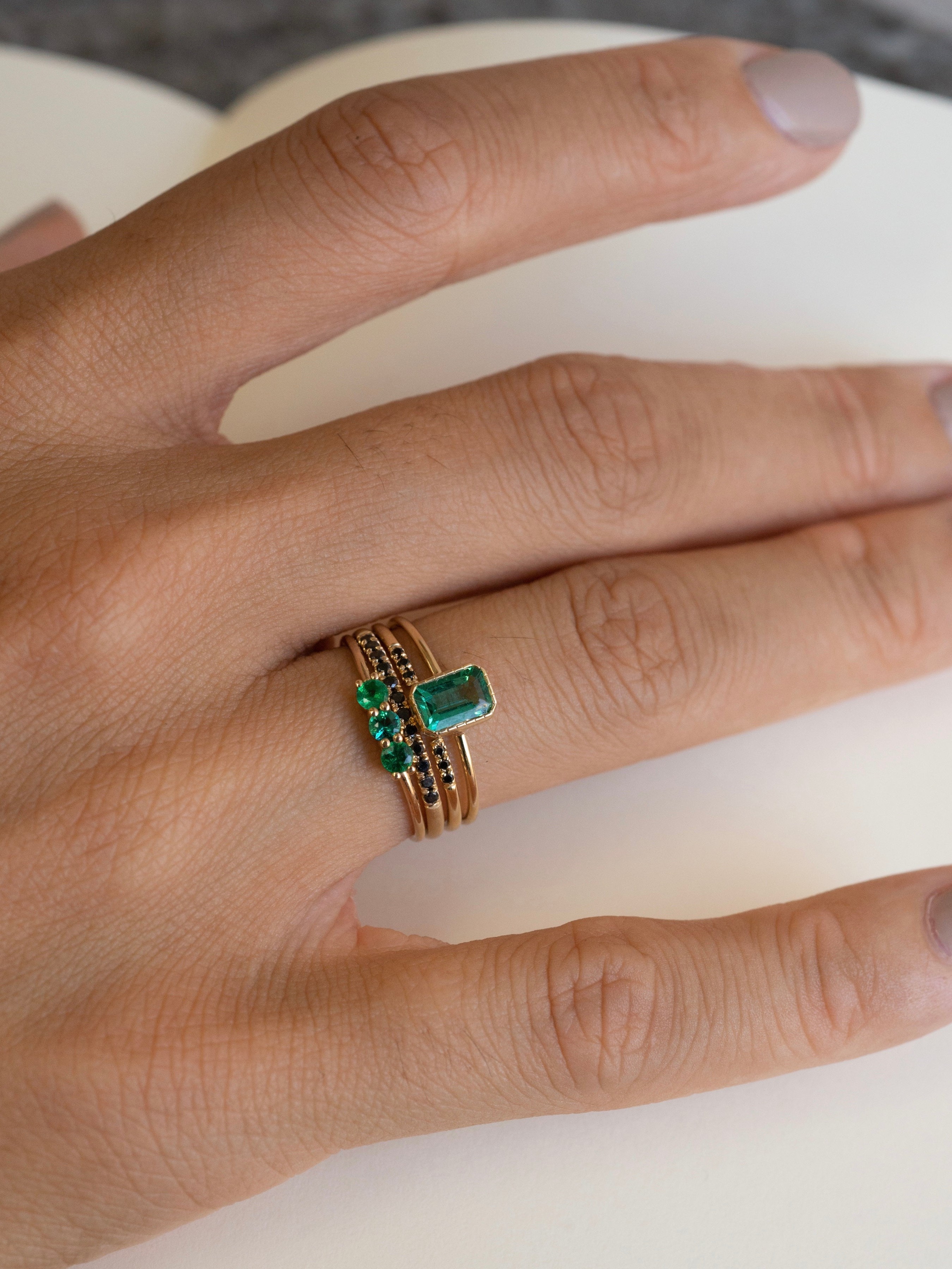 3S Emerald Ring