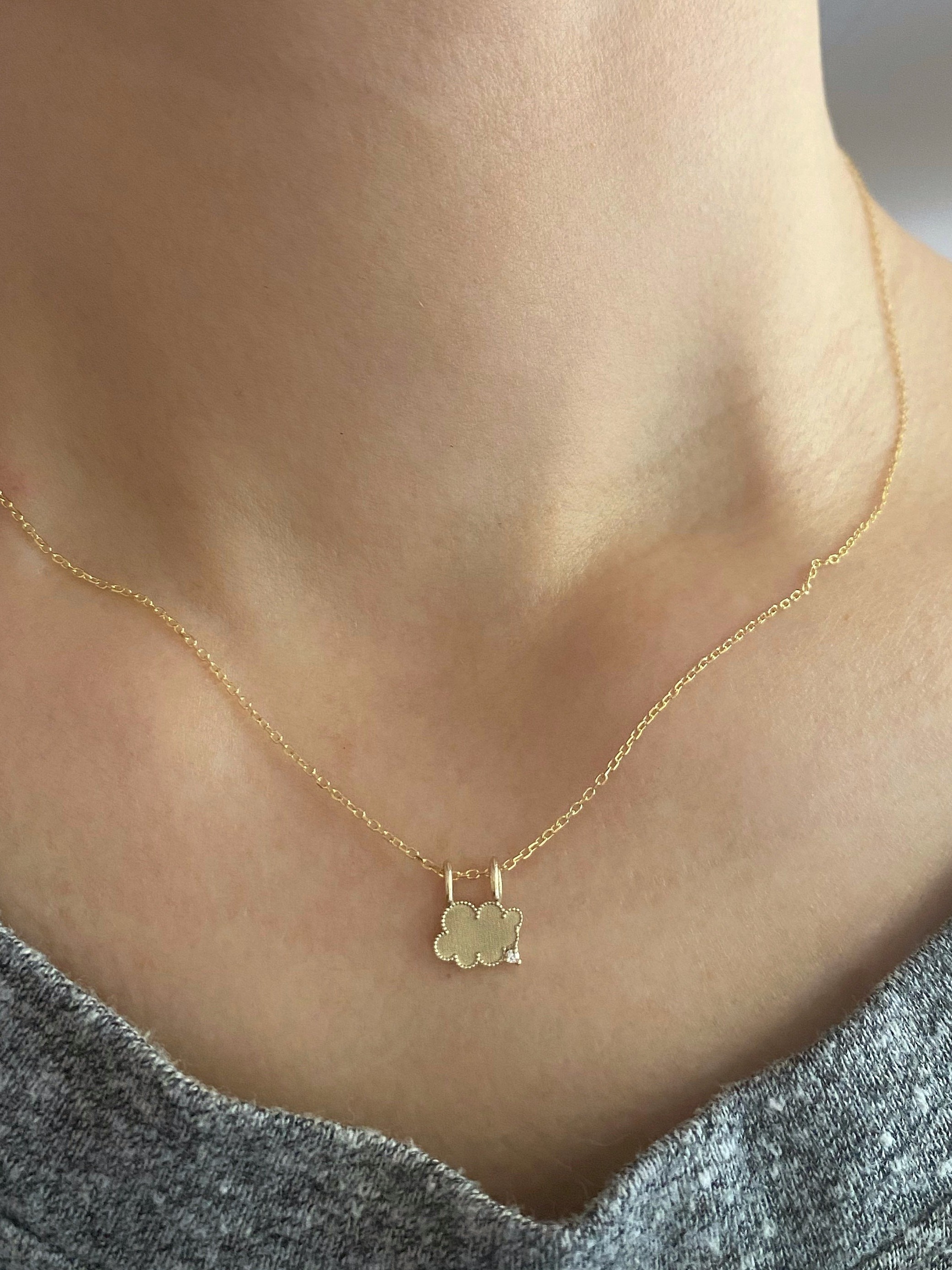 Beaded Diamond Cloud Necklace