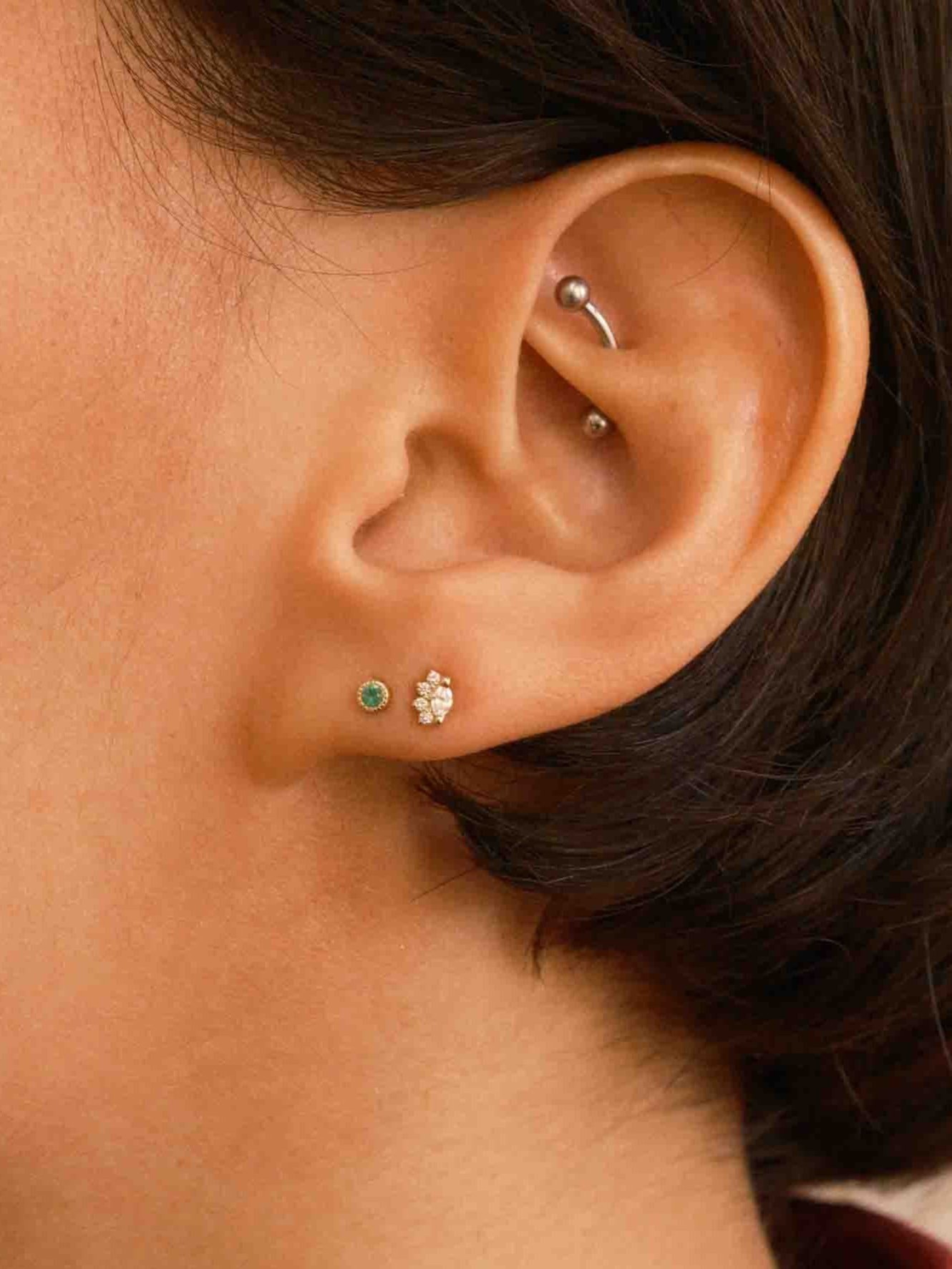 Diamond Marquise Arch Stud