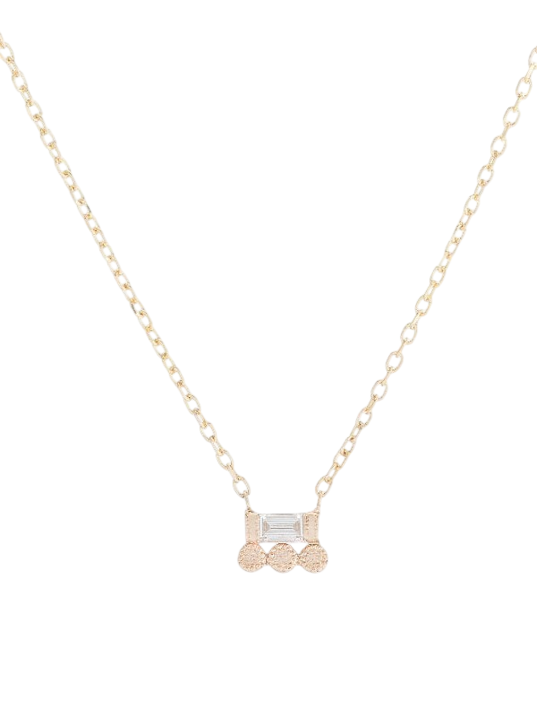Baguette 3 Dot Necklace photo