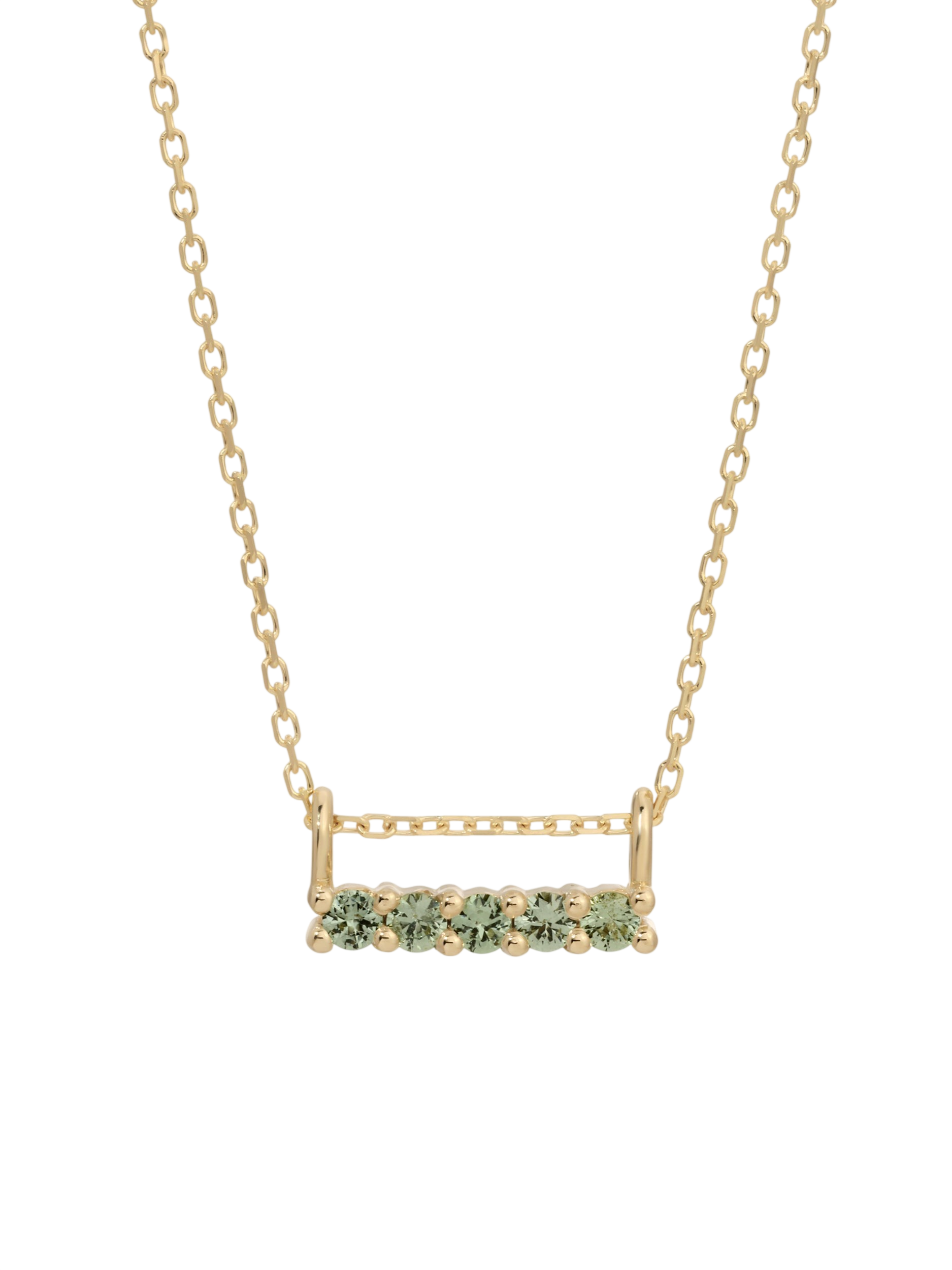 5 Green Sapphire Necklace photo
