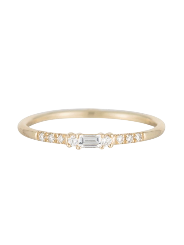 Baguette Diamond Petite Equilibrium Ring photo