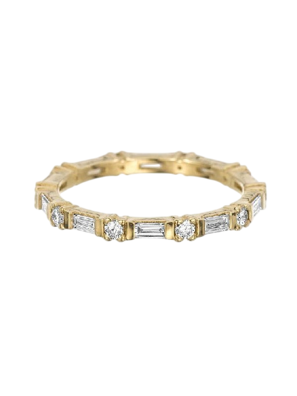 Baguette Round Diamond Eternity Band photo