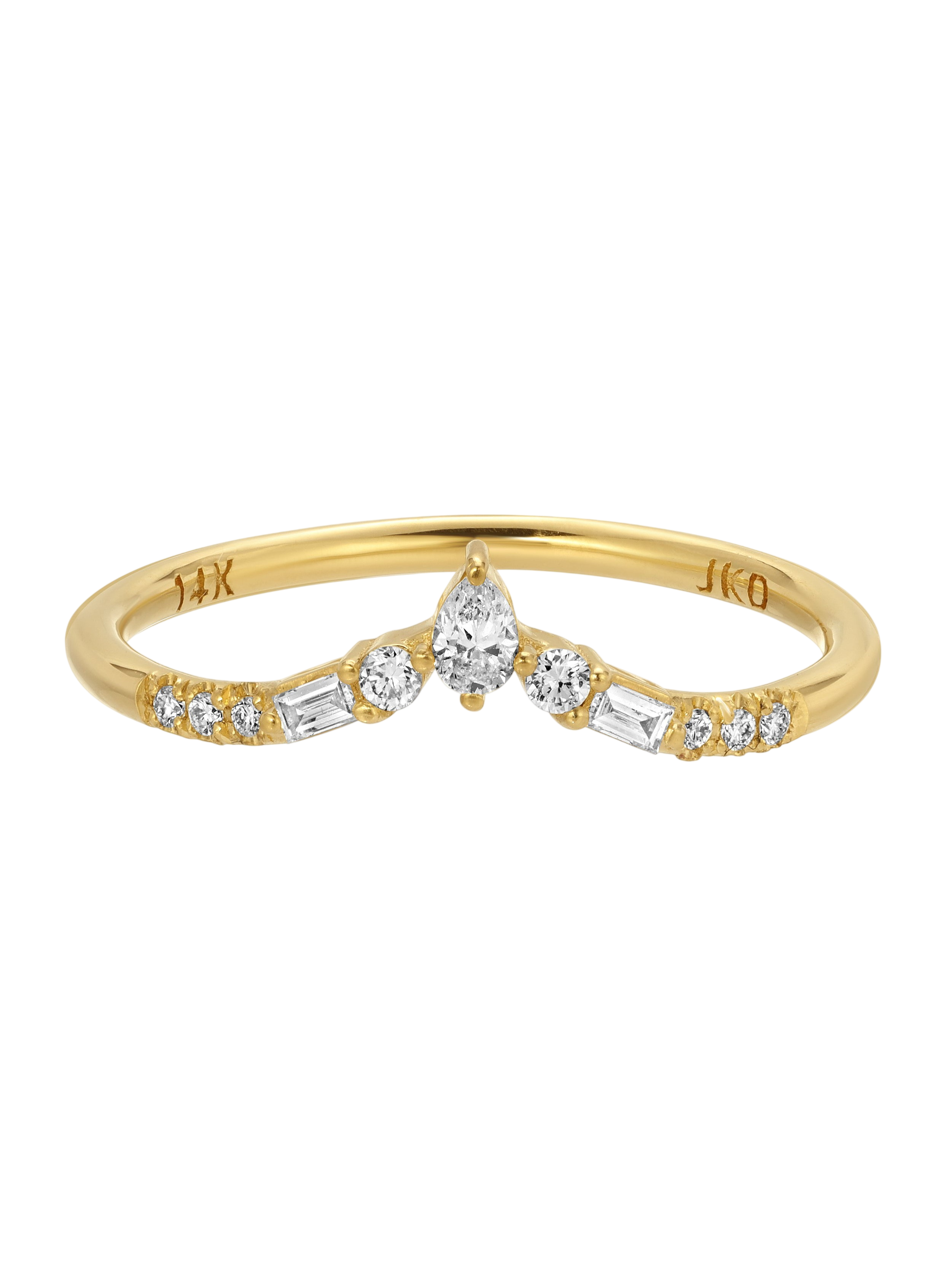 Diamond Baguette Peak Equilibrium Ring photo