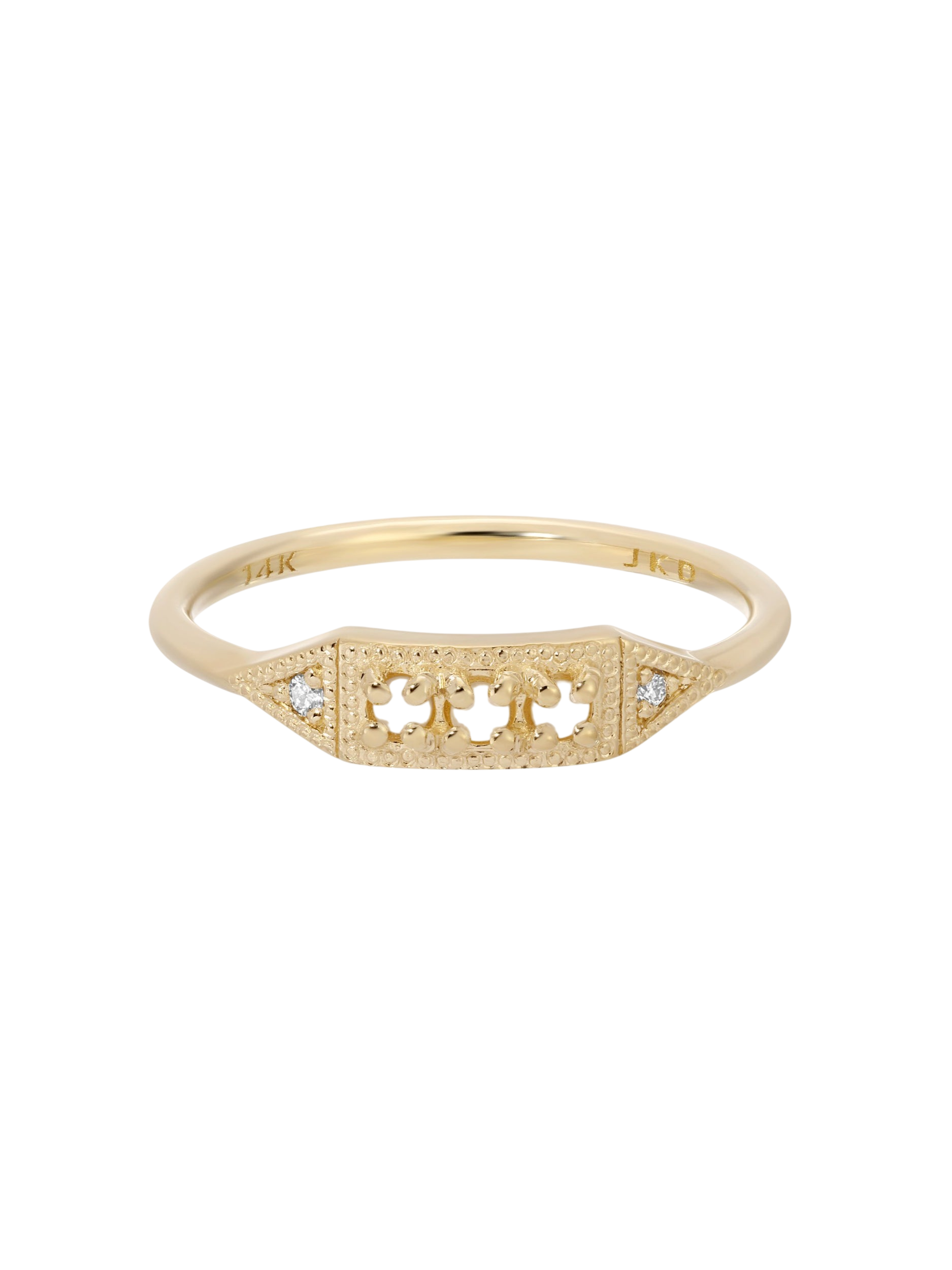 3 Pearl Mini Deco Point Ring photo