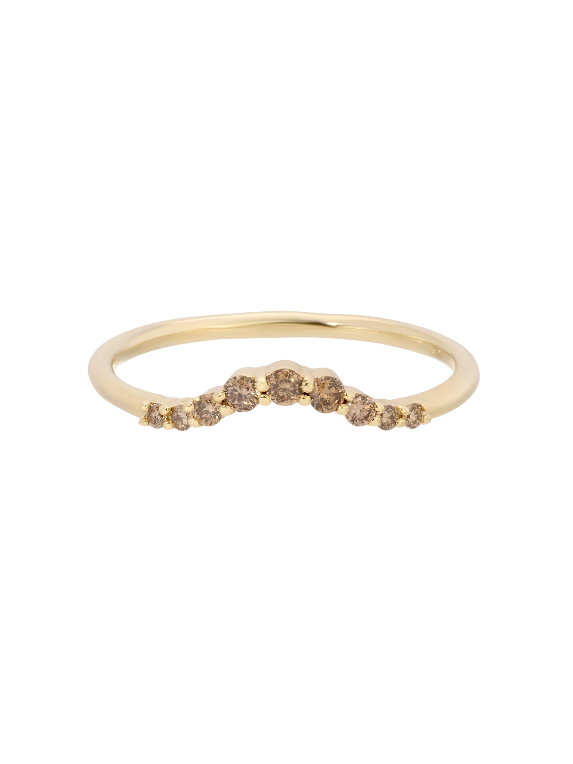 Champagne Diamond Ripple Arch Band photo
