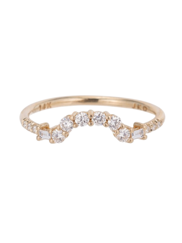 Baguette Diamond Arch Ring photo