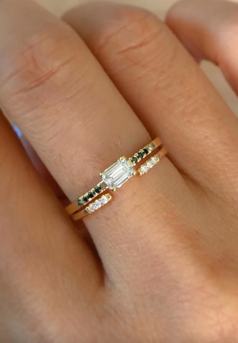 White Equilibrium Cuff Ring