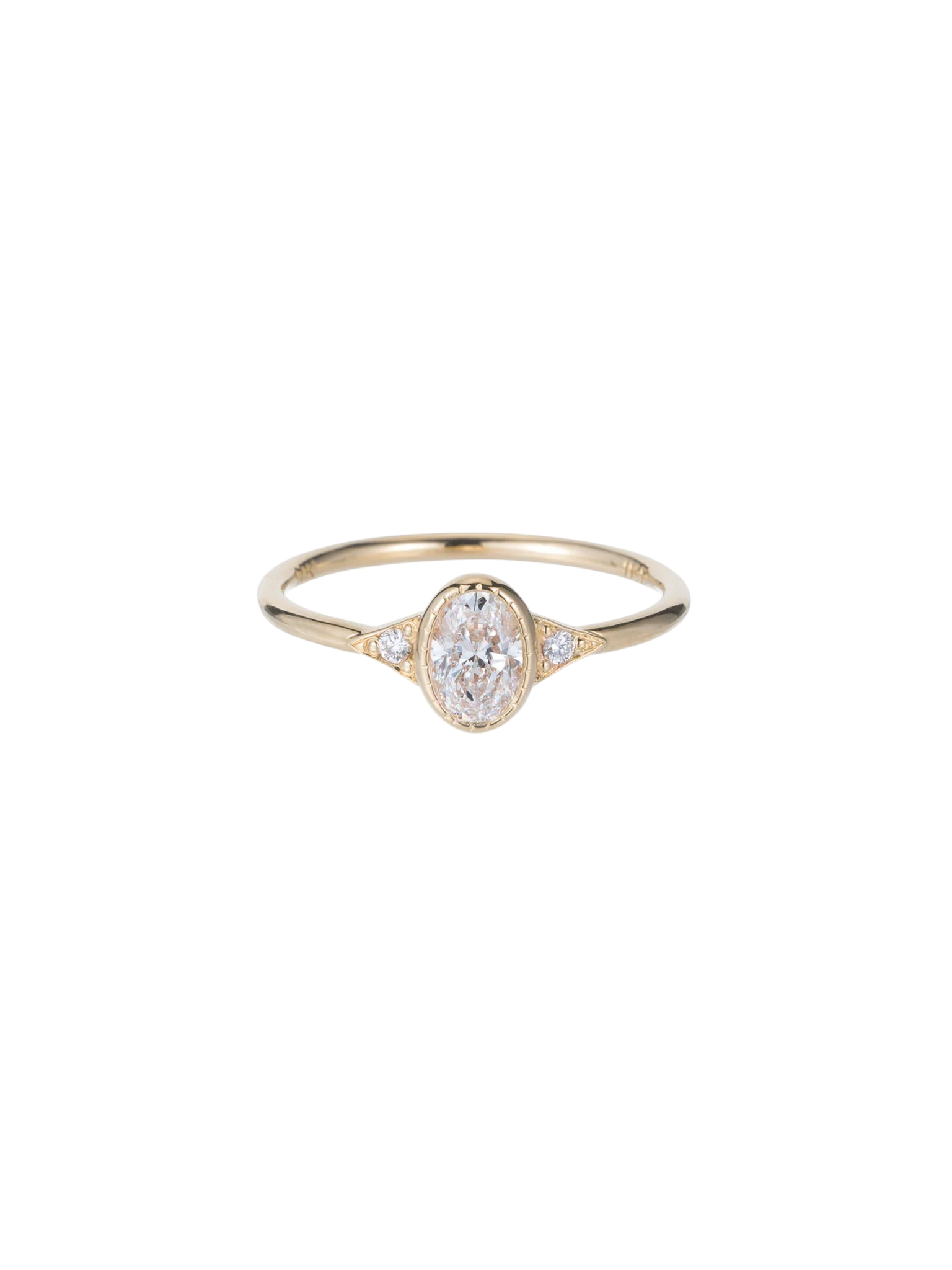 Diamond Oval Deco Ring