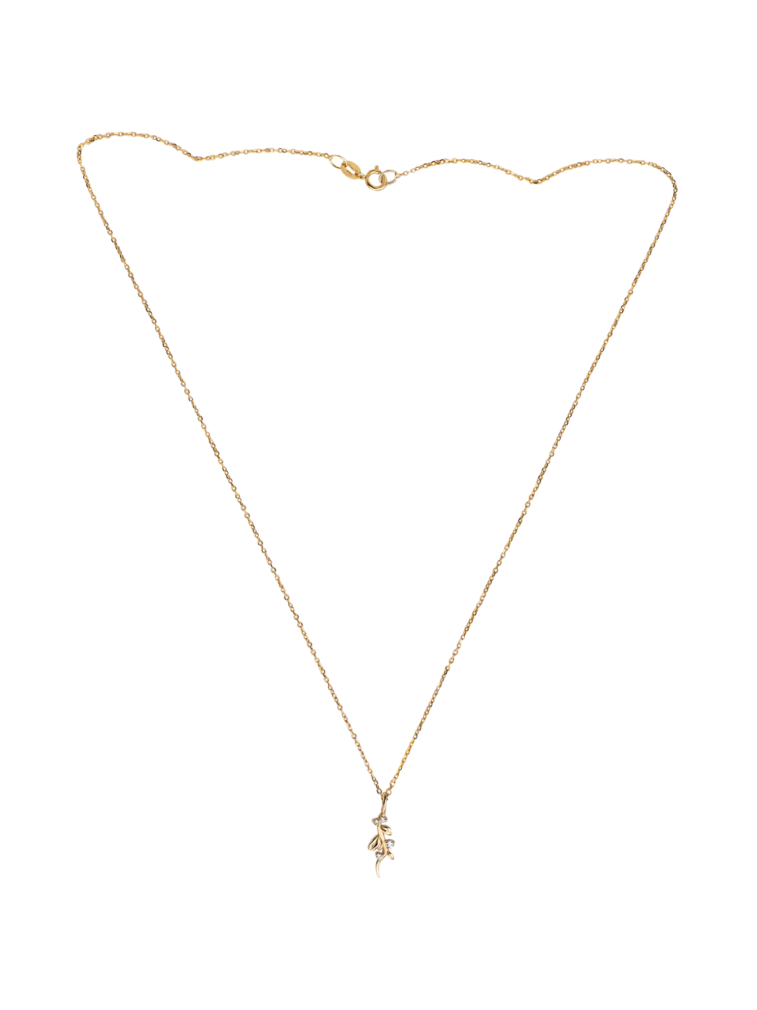 Diamond vine necklace