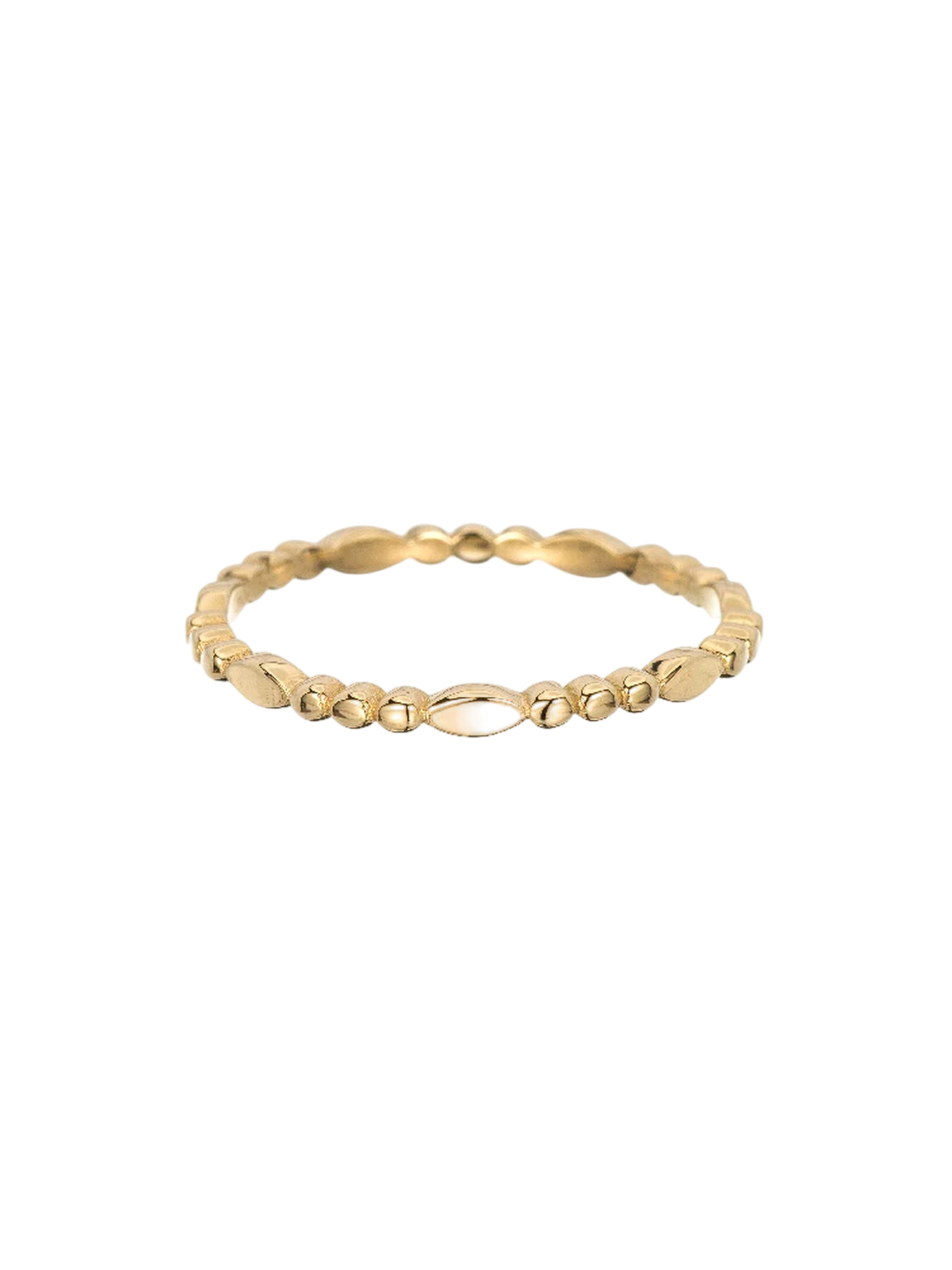 Gold Marquise Beaded Band