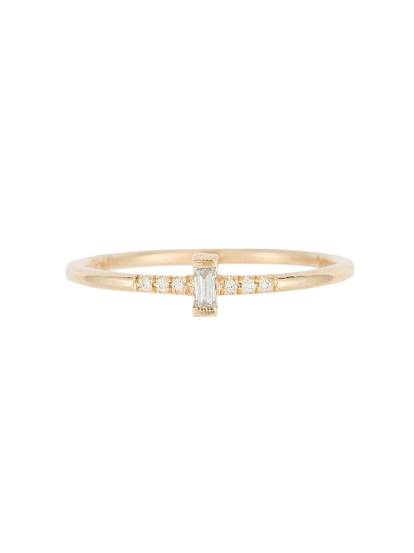 Bar Prong Baguette Equilibrium Ring photo