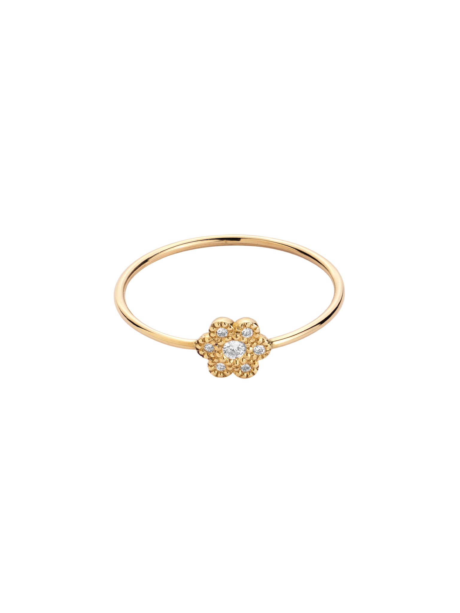 Diamond daisy whisper ring