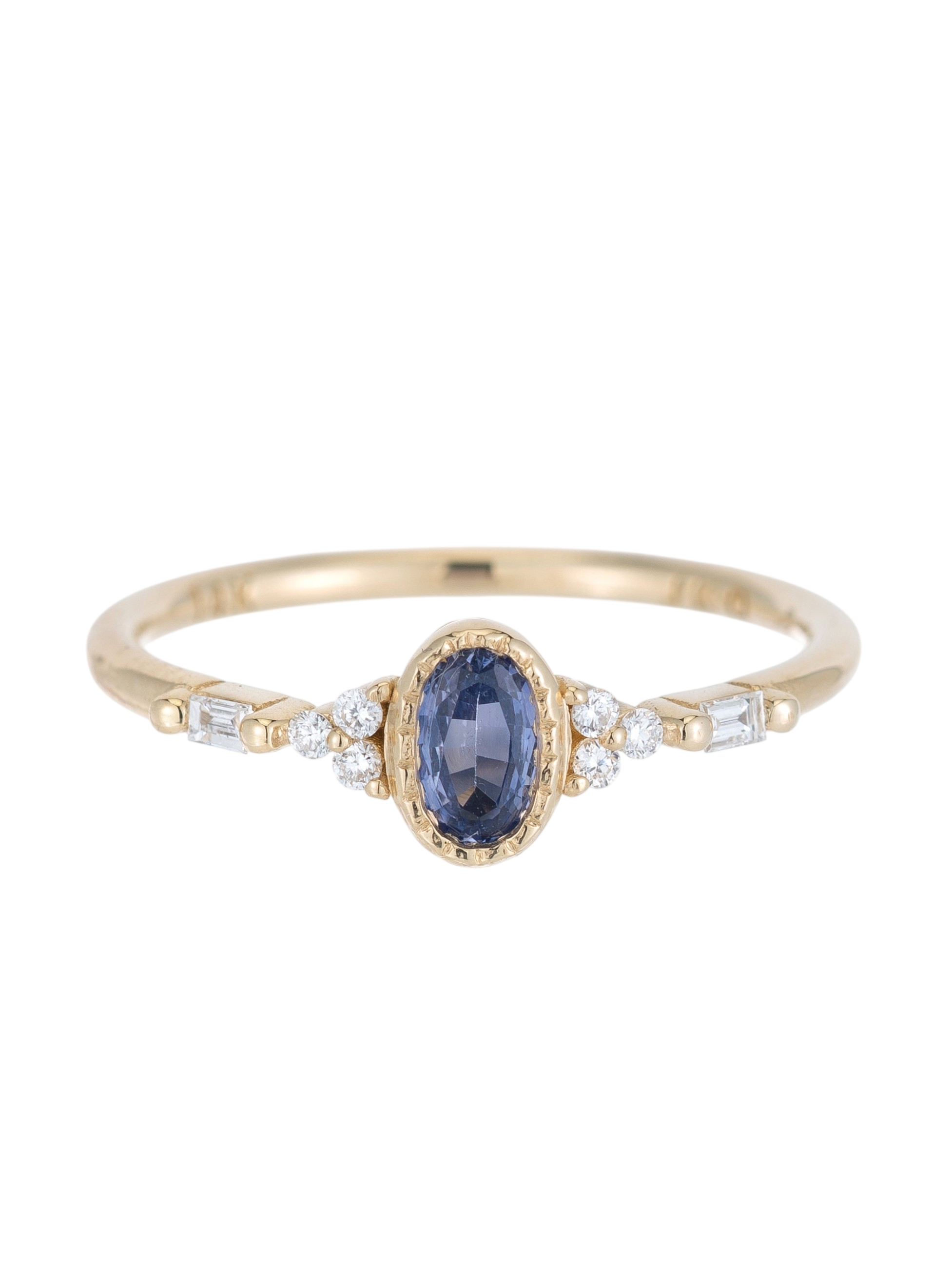 Blue Sapphire Oval Poeme Ring photo