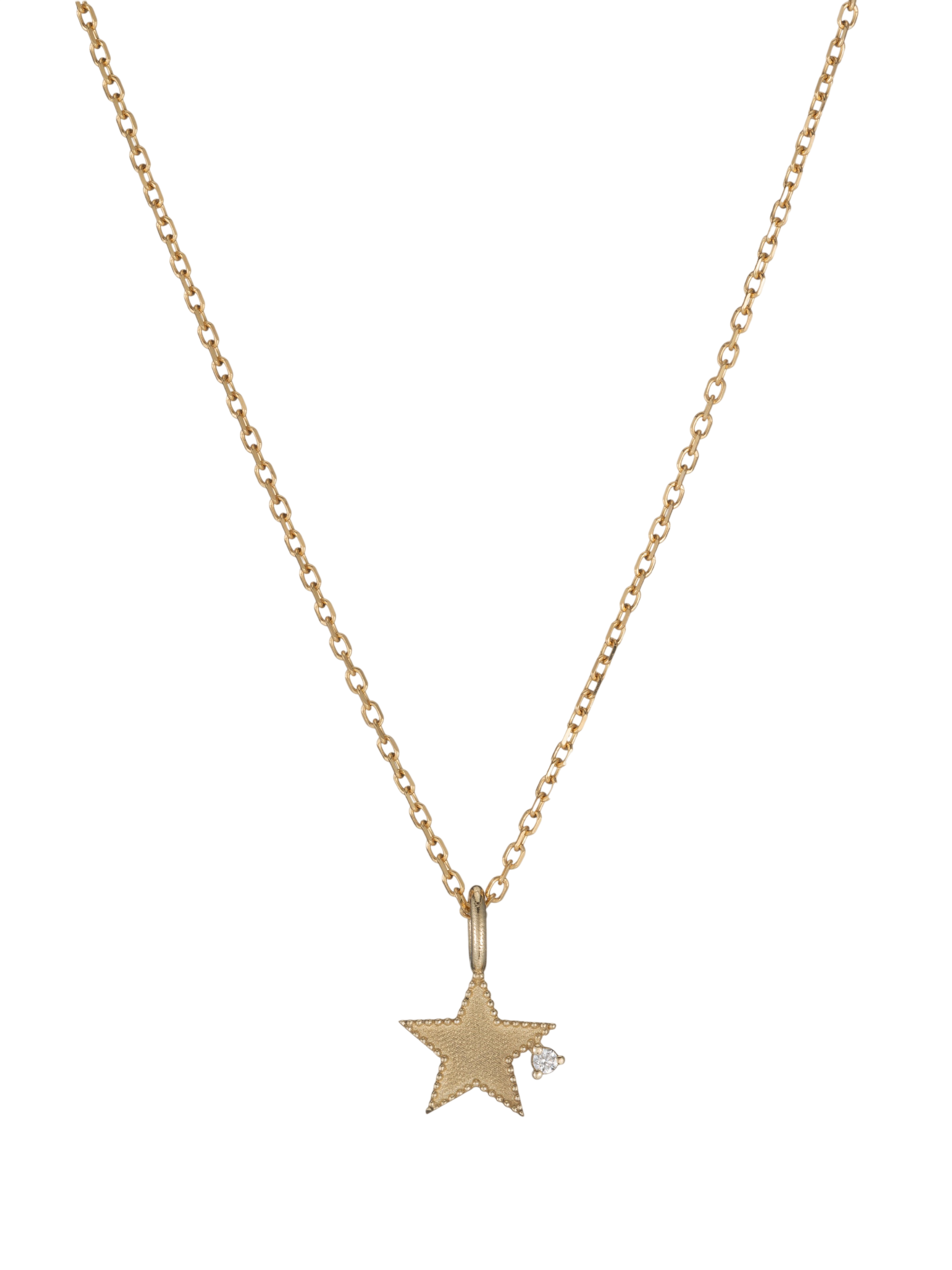 Beaded Diamond Star Necklace photo