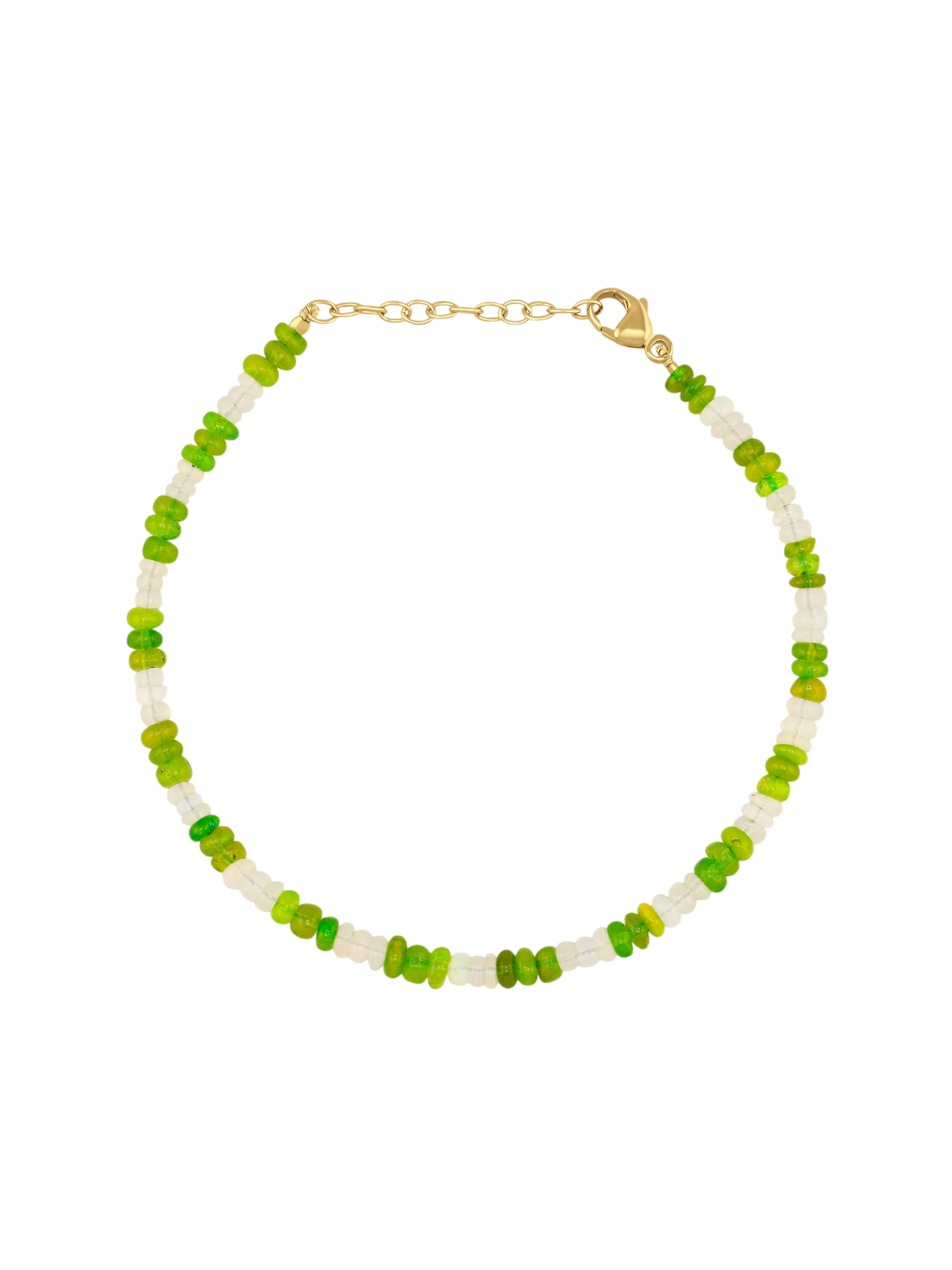 Men's Soleil Canary Green White Opal Stripe Bracelet photo