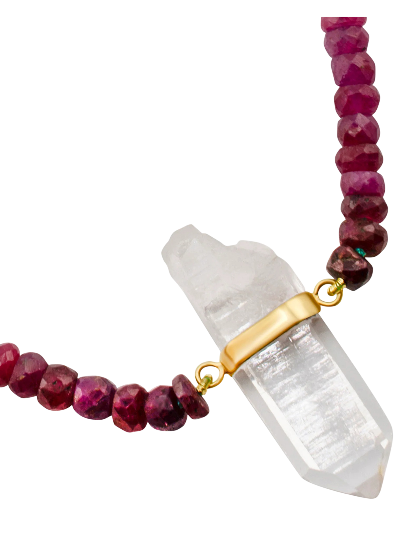 Arizona Dark Rainbow Sapphire Crystal Quartz Necklace