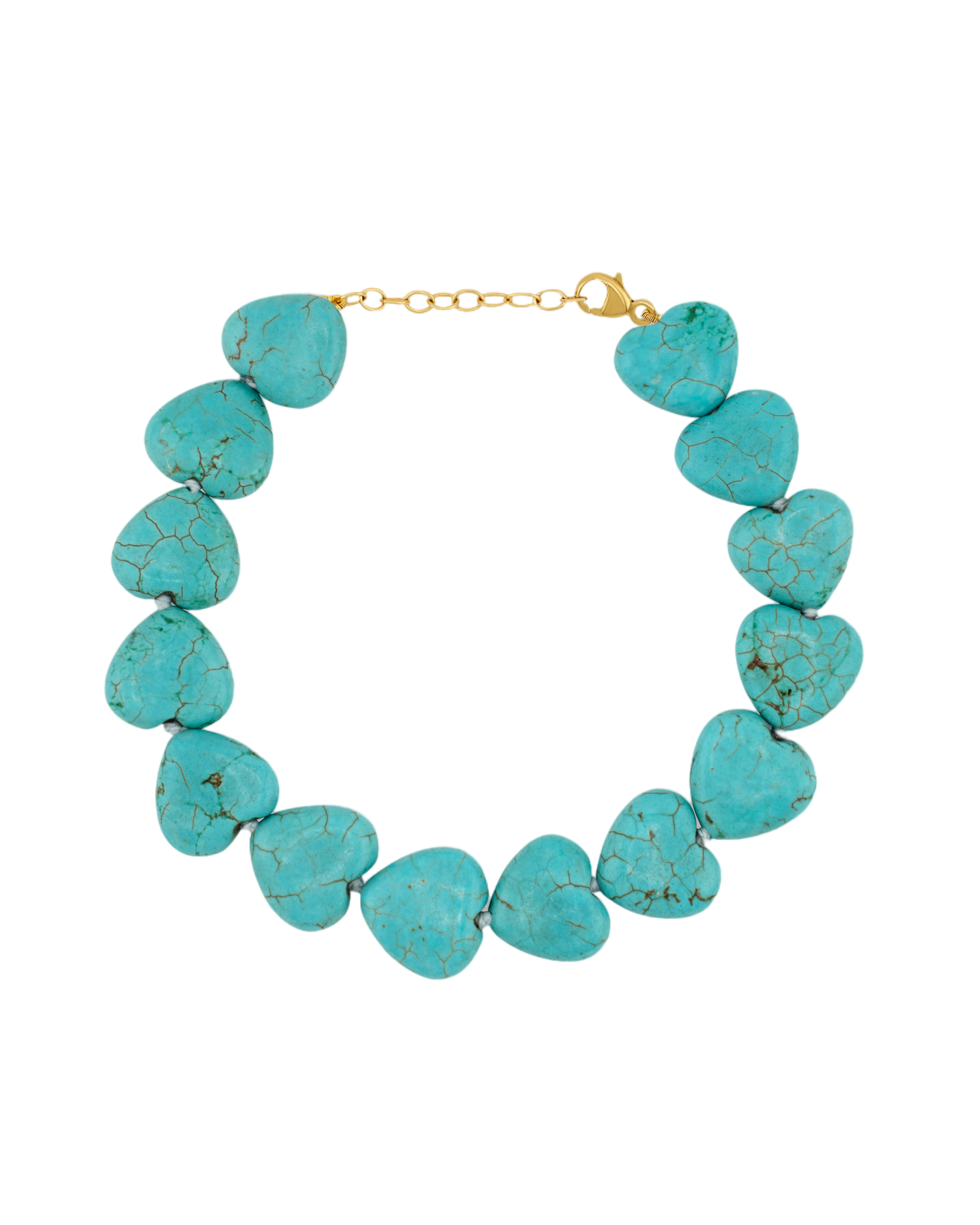 Turquoise heart bracelet